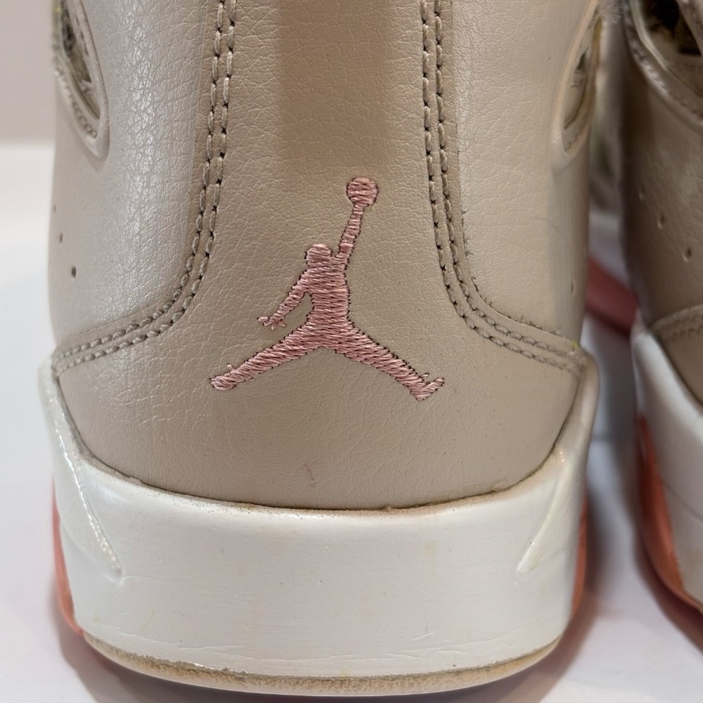 Jordan Flight Club 91 GS Sneakers Basketball Shoes SZ 6.5Y/8 W Beige Green Coral - Picture 6 of 13
